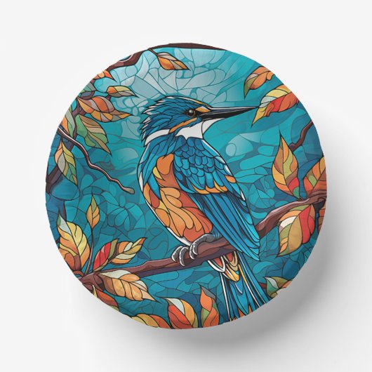 Autumn Kingfisher Paper Bowls Pappteller (Vorderseite)