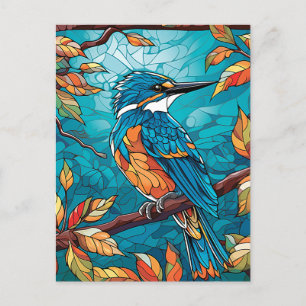 Autumn Kingfisher Postcard Postkarte
