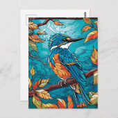 Autumn Kingfisher Postcard Postkarte (Vorne/Hinten)