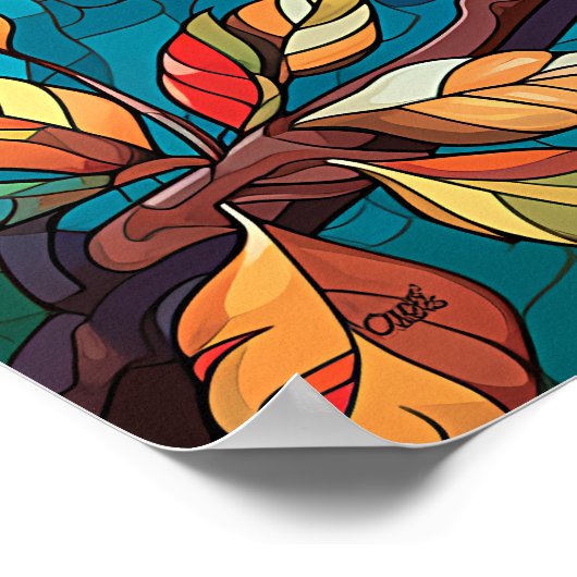 Autumn Kingfisher Poster (Ecke)