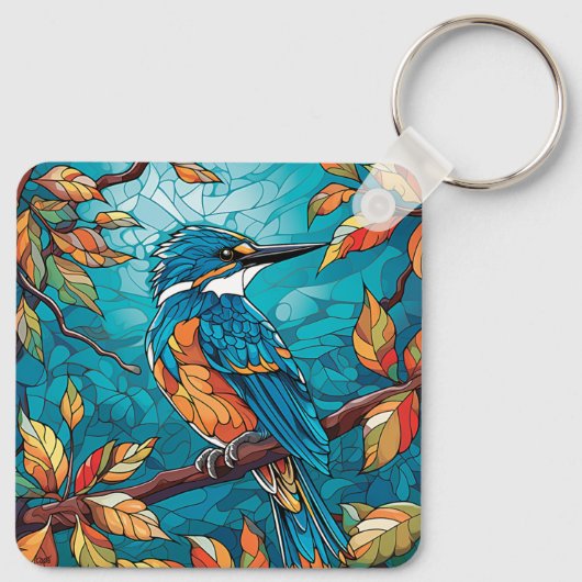 Autumn Kingfisher Schlüsselanhänger (Rückseite)