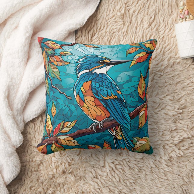 Autumn Kingfisher Throw Pillow Kissen (Decke)