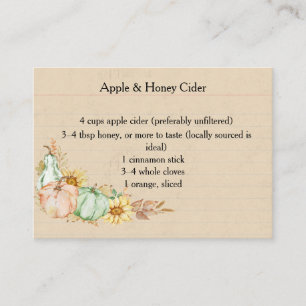 Autumn Kitchen Hexe Bulk Recipe Cards Visitenkarte