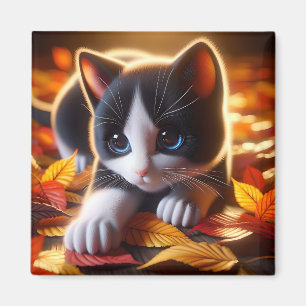 Autumn Kitten Magnet