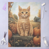 Autumn Kitten mit Pumpkins Decoupage Seidenpapier (Basteln)