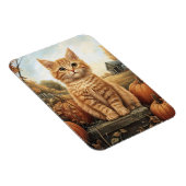 Autumn Kitten mit Pumpkins Magnet (Rechte Seite)