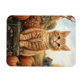 Autumn Kitten mit Pumpkins Magnet (Horizontal)