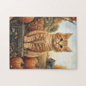 Autumn Kitten mit Pumpkins Puzzle (Horizontal)