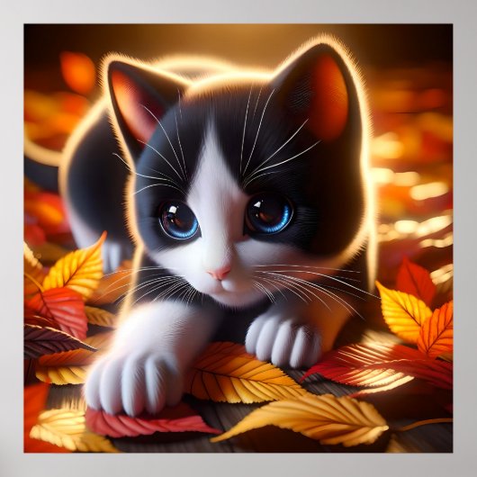 Autumn Kitten Poster (Vorne)