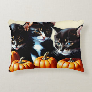 Autumn Kittens mit Pumpkins Dekokissen