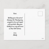 Autumn Kittens mit Pumpkins Feiertagspostkarte (Rückseite)