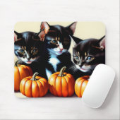 Autumn Kittens mit Pumpkins Mousepad (Mit Mouse)