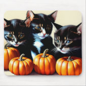 Autumn Kittens mit Pumpkins Mousepad (Vorne)
