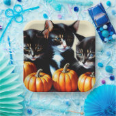 Autumn Kittens mit Pumpkins Pappteller (Party)