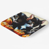 Autumn Kittens mit Pumpkins Pappteller (Gewinkelt)