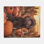 Autumn Labradoodle Fleecedecke (Vorderseite (Horizontal))