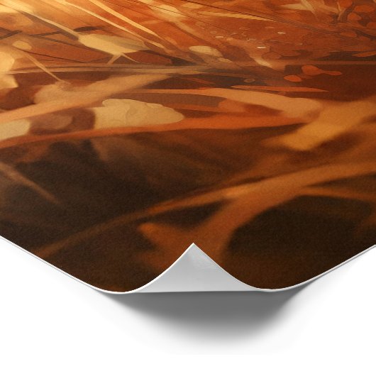 Autumn Labrador Poster (Ecke)