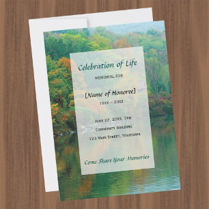 Autumn Lake Memorial Celebration of Life Einladung