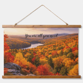 Autumn Landscape Wall Tapestry Gift Wandteppich Mit Holzrahmen
