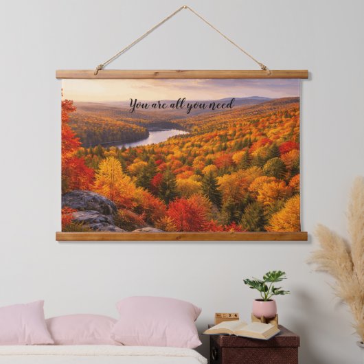 Autumn Landscape Wall Tapestry Gift Wandteppich Mit Holzrahmen (Schlafzimmer)