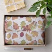 Autumn Leaaf Print on White Decoupage Craft Seidenpapier (Geschenk)