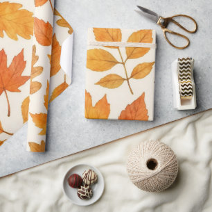Autumn Leaaves (Herbst-Blätter mit Copperleaf-Wass Geschenkpapier