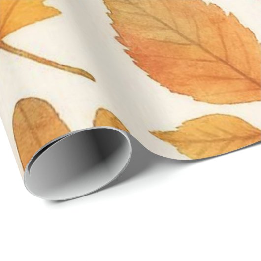 Autumn Leaaves (Herbst-Blätter mit Copperleaf-Wass Geschenkpapier (Rolleneckpunkt)