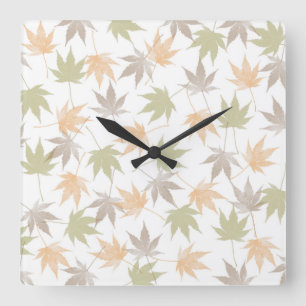 Autumn leaf beauty quadratische wanduhr