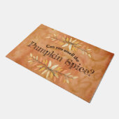 Autumn Leaf Borders Pumpkin Gewürz Willkommen Cust Fußmatte (Schrägansicht)