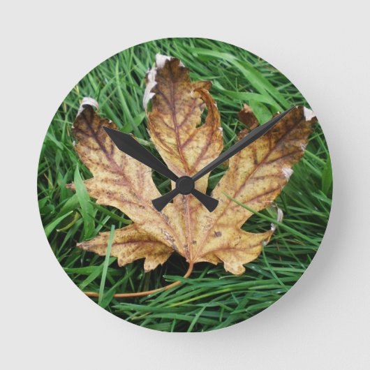 Autumn leaf clock runde wanduhr (Vorderseite)