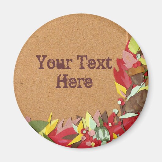 Autumn Leaf Magnet - Customized (Vorne)