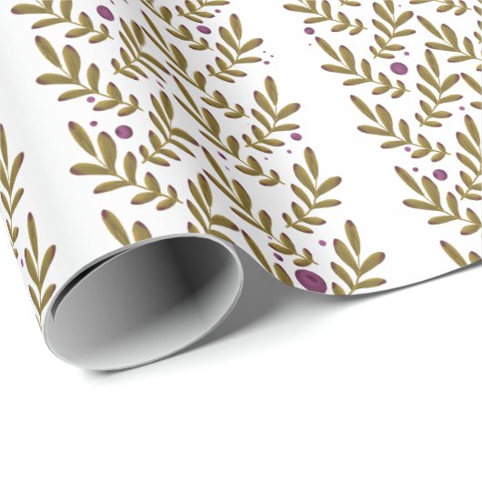 Autumn Leaf Matte Wrapping Paper Geschenkpapier (Rolleneckpunkt)