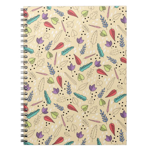 Autumn Leaf Medley Colorful Fall Notizblock (Vorderseite)