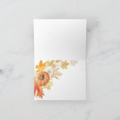 Autumn Leaf Pumpkins Brautparty Danke Notiz (Innenseite)