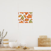 Autumn Leaf Seamless Pattern Poster (Küche)