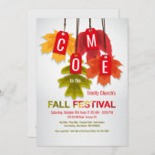 Autumn Leaf Tags Einladung (Vorne/Hinten)