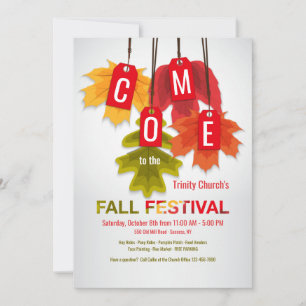 Autumn Leaf Tags Einladung