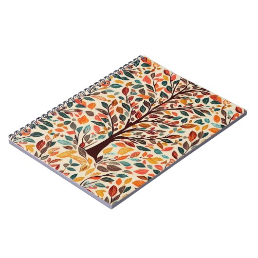 AUTUMN LEAF TREE DESIGN NOTIZBLOCK (Linke Seite)