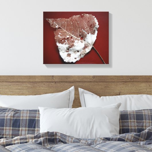 Autumn Leaf Wrapped Canvas Leinwanddruck (Insitu (Schlafzimmer))