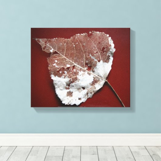 Autumn Leaf Wrapped Canvas Leinwanddruck (Insitu (Holzboden))
