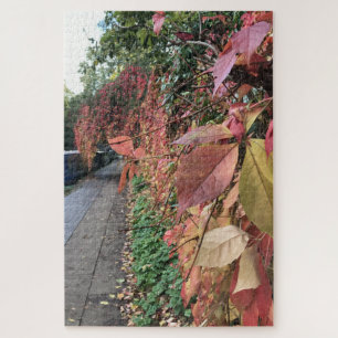 Autumn Leaves Along Regent's Canal London UK Puzzle