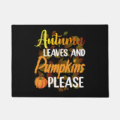 Autumn leaves and pumpkins please funny halloween fußmatte (Vorderseite)