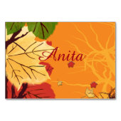 Autumn Leaves at Sunset Tischnummer (Vorderseite)