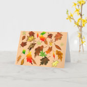 Autumn Leaves Card Karte (Gelbe Blume)