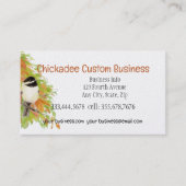 Autumn Leaves Chickadee Bird Custom Visitenkarte (Vorderseite)