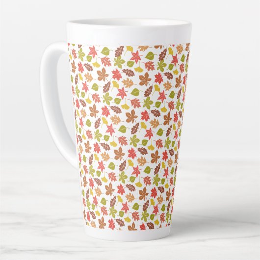 Autumn Leaves Colorful Pattern Milchtasse (Linke Ecke)
