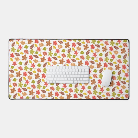 Autumn Leaves Colorful Pattern Schreibtischunterlage (Tastatur & Maus)