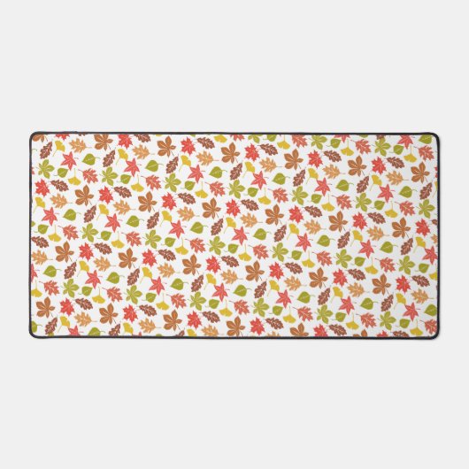 Autumn Leaves Colorful Pattern Schreibtischunterlage (Vorderseite)