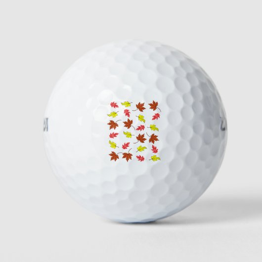 Autumn Leaves Colourfull Golfball (Vorderseite)