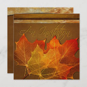 Autumn Leaves Erntedank Custom Personalisiert Einladung (Vorne/Hinten)